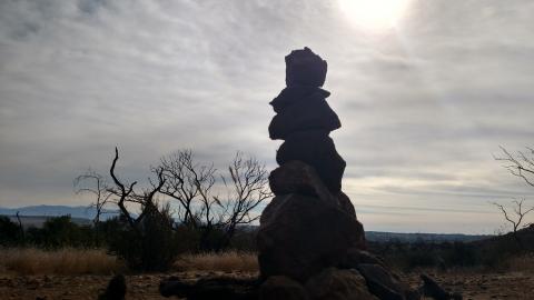 decided to add a rock sculpture to the top of the trail santa rosa plateau